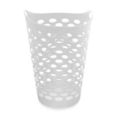 Starplast Tall Flex Laundry Basket in White