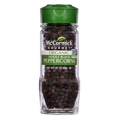 McCormick Gourmet™ Organic Black Peppercorns, Whole