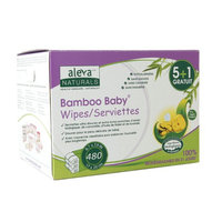 Aleva Naturals Bamboo Baby Wipes (5+1) Original, 480 ea
