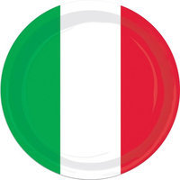 Beistle 58009 Red- White and Green Plates - Pack of 12