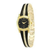 Armitron Ladies' Quartz Black Enamel Bangle Watch