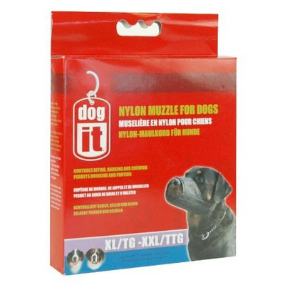 Hagen Dogit Nylon Dog Muzzle, Black, XL-XX-Large/11.8-Inch