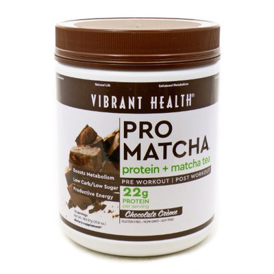 Pro Matcha Chocolate Protein Vibrant Health 20.6 oz Powder