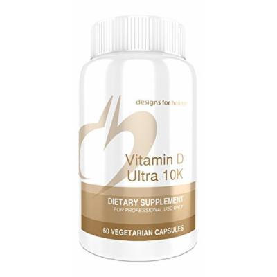 Designs for Health, Vitamin D Ultra 10K, High Potency Vitamin D, Vitamin K1 and K2- 60 Vegetarian Capsules