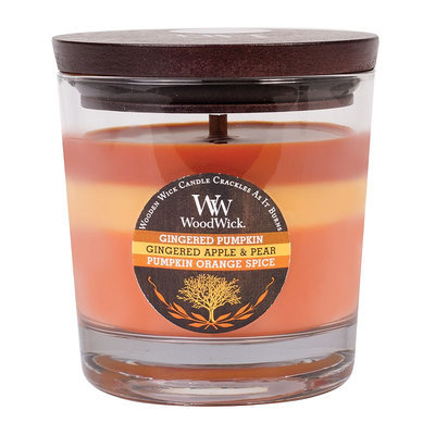 WoodWick Tri-Tone Gingered Pumpkin 10.5-oz. Jar Candle (Orange)
