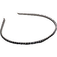 Karina Beaded Hematite Headband