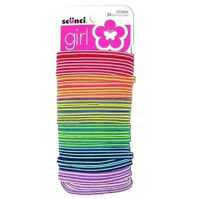 Scunci Pack of Elastics Ponytail Holders -24pcs