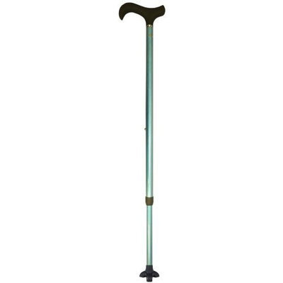 Med-aid Soft Derby Handle Tech Carbon Fiber Walking Cane - Two Section Adjustable Color: Blue Brush