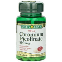 Nature's Bounty Mega Chromium Picolinate 800 Mcg., 50 Tablets