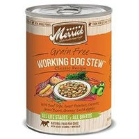 Merrick Can Dog Working Dog Stew 13.2 oz Case 12