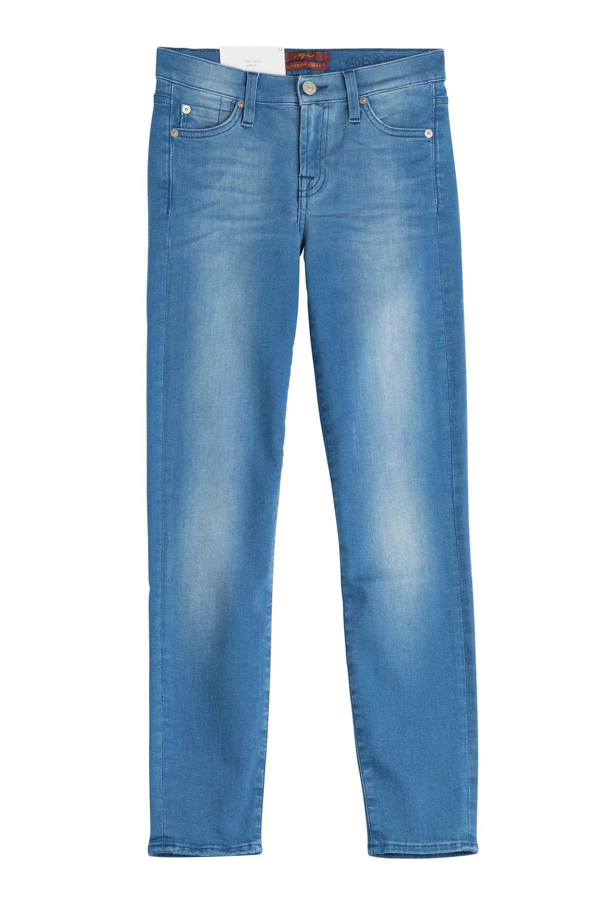 Seven for all Mankind Stretch Cotton Skinny Jeans - blue
