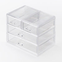 Richards Homewares 987856 Clearly Chic-Clear Stkb 4 Drawer Large