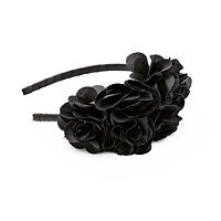 Karina Large Black Side Flower Headband