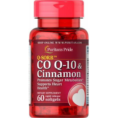 Puritan's Pride Q-SORB Co Q-10 & Cinnamon-60 Rapid Release Softgels