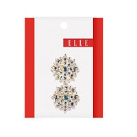 Elle Iridescent Stone Jeanwire Flower Clip 2 Ct