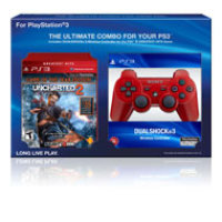 Red Dualshock 3 Bundle with Uncharted 2: Game of the Year Edition