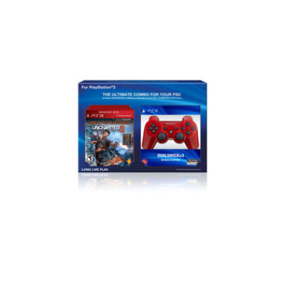 Red Dualshock 3 Bundle with Uncharted 2: Game of the Year Edition