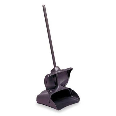 RUBBERMAID FG253204BLA Long Handled Dust Pan, Black,5 In. H