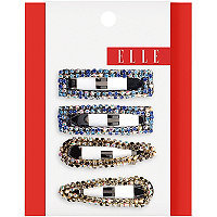 Elle Rhinestone Snap Clips
