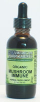 Mushroom Immune No Chinese Ingredients American Supplements 2 oz Liquid
