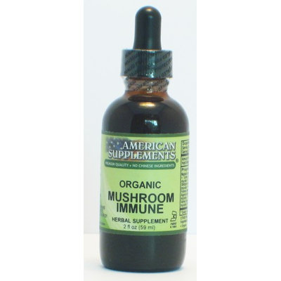 Mushroom Immune No Chinese Ingredients American Supplements 2 oz Liquid