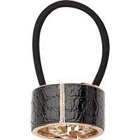 Karina Ponytailer Black Croc Cuff