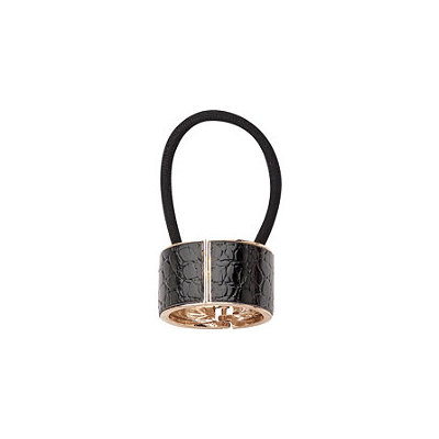 Karina Ponytailer Black Croc Cuff