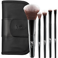 IT Brushes For ULTA Your Face & Eye Essentials Mini 5 Pc Travel Brush Set