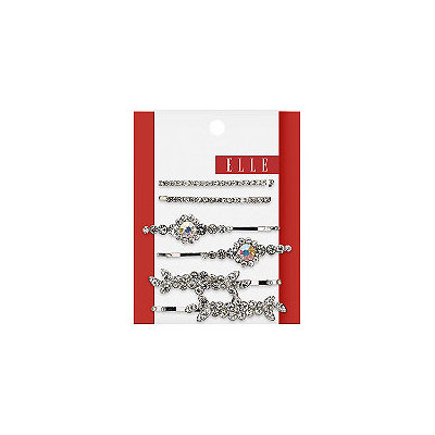 Elle 6 Pk Assorted Silver Bobby Pins