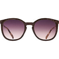 Starlight Snake Print Round Peaked Sunglasses