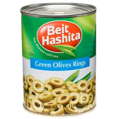 Beit Hashita Green Olives Rings, 19.7-Ounce (Pack of 6)