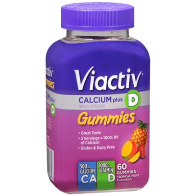 Viactiv Calcium Gummies, Tropical Fruit, 60 ea