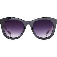 Starlight Black & Floral Mod Wayfarer Sunglasses