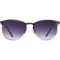 Starlight Metal Frame Black & Gold Club Master Sunglasses