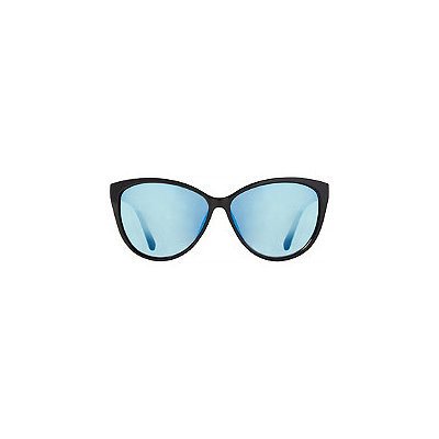 Starlight Black Cateye Sunglasses with Blue Mirror Lens