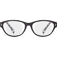 Starlight Oval Reader with Polka Dot Temples