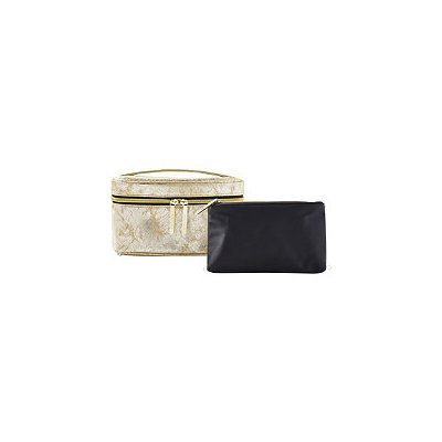 Tartan + Twine Armory Stone Gold Train Case & Purse Set