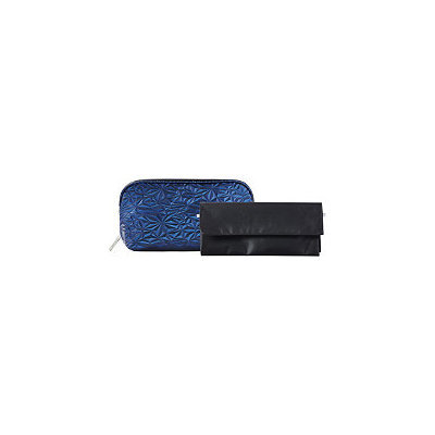Tartan + Twine Armory Stone Blue Clutch & Brush Roll Set