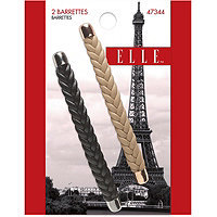 Elle Barrette Braided Leather 2pk