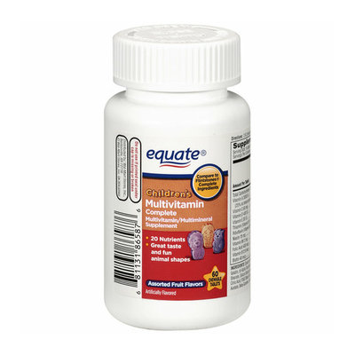 Equate Children's Complete Assorted Fruit Flavor Chewable Multivitamin/Multimineral Supplement