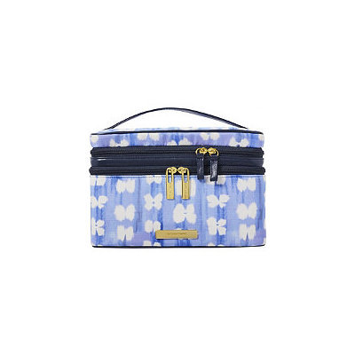 Tartan + Twine Blue Aster Double Zip Train Case