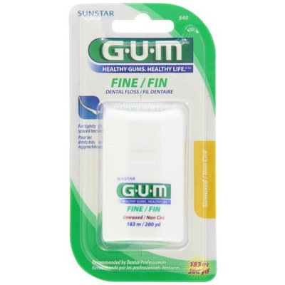 Sunstar Butler GUM GUM fine unwaxed 200yds with dispenser