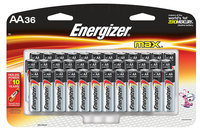 Energizer E91SBP36H Max Alkaline Batteries, AA, 36 Batteries/Pack