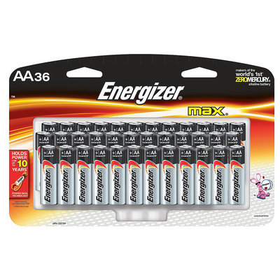 Energizer E91SBP36H Max Alkaline Batteries, AA, 36 Batteries/Pack