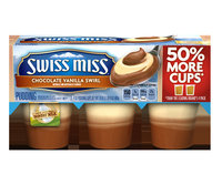 Swiss Miss Pudding Chocolate Vanilla Swirl Naturally and Artificially Flavored