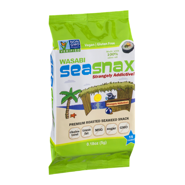 SeaSnax Premium Roasted Seaweed Snack Wasabi