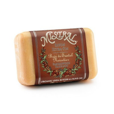 Mistral Shea Butter Soap, Sandalwood Hazelnut, 7-Ounce Bar