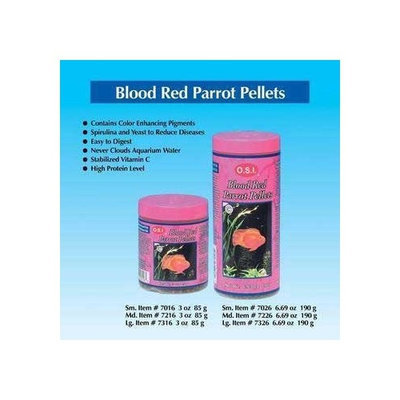 Topdawg Pet Supply Ocean Star International AOSI7016 Blood Red Parrot Pellet Fish Food, 3-Ounce