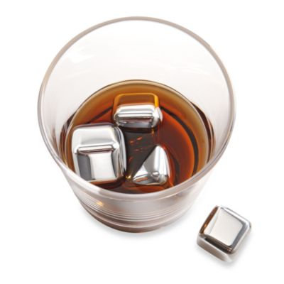 Brookstone® n'ICE Cubes™ Stainless Steel Drink Chillers - Set of 6