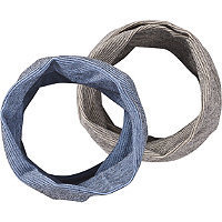 Elle Blue & Gray Ponytailers